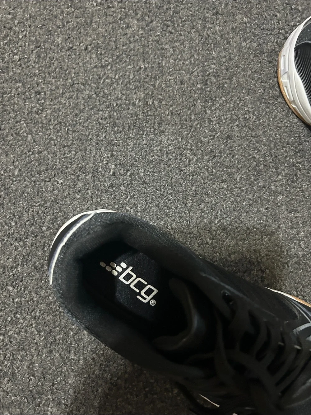bcg Black Athletic Sneakers with Gum Outsole